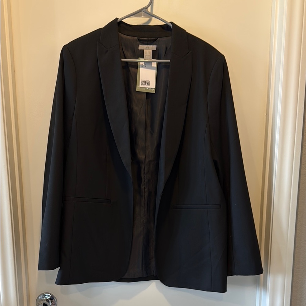 H&M Black Blazer Classic Suit Jacket